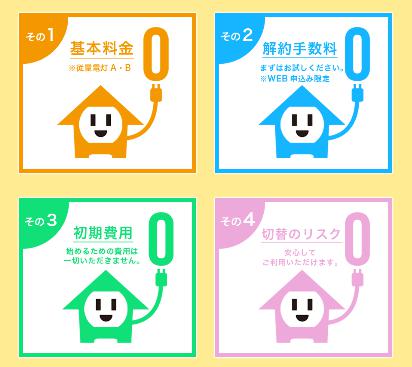 「親指でんき」4つのゼロ
