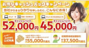「株式会社アウンカンパニー」auひかり