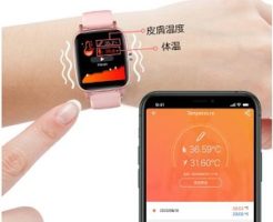 体温測定機能付スマートウォッチ測定