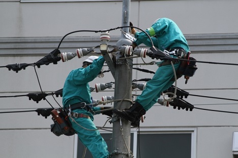 電線復旧工事